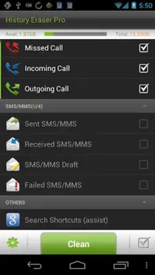 History Eraser Pro - Clean up android App screenshot 2